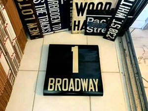 1961 NYC NY SUBWAY ROLL SIGN #1 LINE BROADWAY CHAMBERS SOUTH FERRY BEGAN 1904 - Picture 1 of 5