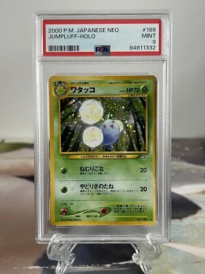 Pokemon Card Jumpluff - Japanese Neo Genesis Set No. 189 - PSA 9 MINT Holo - Image 1 of 2
