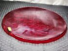 Neiman Marcus Red Glass 2002 Serving Plate Platter 13" Made in Italy Ice Skating