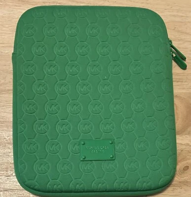 Michael Kors MK Logo Neoprene Green Ipad Tablet Case Pouch Cover - Image 1 of 4