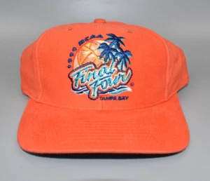 1999 NCAA Final Four Tampa Bay Logo 7 Vintage Orange Strapback Cap Hat - Picture 1 of 4