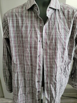 LORENZO UOMO 16 32/33 GREY PLAID MEN'S LS SHIRT - Image 1 of 4