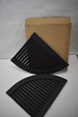 Builders Edge Quarter Round ARch Top Solid Vinyl Shutter Tops Black 2 Pack - Image 1 of 4