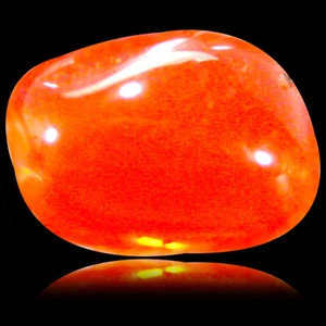 1.58 ct Remarkable Fancy Cabochon (9 x 6 mm) Flashing Multicolor Red Fire Opal - Picture 1 of 1