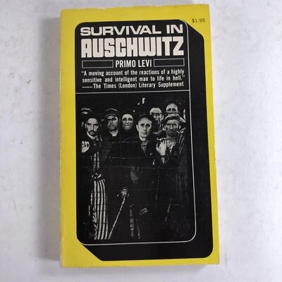 Survival in Auschwitz Primo Levi 1978 Vintage Collier PB Book WWII Holocaust Foto 1 de 4