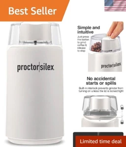 Easy-to-Use Electric Coffee Grinder for Beans & Spices - Stainless Steel Blades - Picture 1 of 10