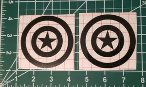 Captain America Schild Aufkleber 2 Vinyl Decal Set - Bild 1 von 2