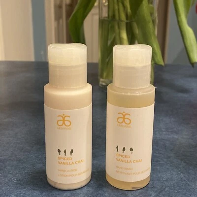 Juego de loción y lavado de manos Arbonne Spiced Vanilla Chai 2 fl. oz. Precintado Nuevo Foto 1 de 3