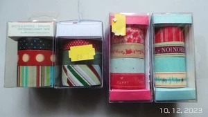 Docrafts Papermania Patterned Washi Craft Tape Spots Stripes Christmas Festive - Picture 1 of 5