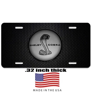 Shelby cobra auto vehicle art aluminum license plate car truck  black bump tag  - Bild 1 von 1