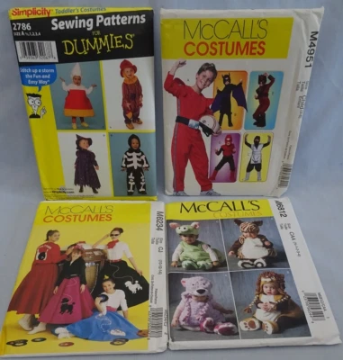UNCUT Lot of 4 Childs COSTUME Sewing Patterns 2786 4951 6234 6812  szs 1/2 - 14 - Image 1 of 4