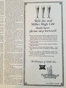 1967 will the real Miller High Life draft beer please step forward ad - Picture 1 of 1