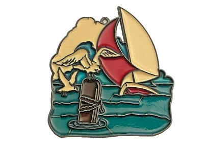 Velero Sun Catch Vidrio Acrílico Metal De Colección Foto 1 de 2