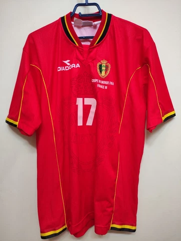 Belgium Home Shirt Player Issue  Jersey Verstraeten #17 World Cup 1998 Diadora Cover