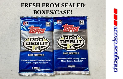 2x 2010 Topps Pro Debut Series-2 HOBBY Pack Look4 AUTO, Trout Freddie Freeman - Image 1 of 4