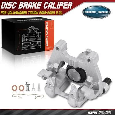 Rear Driver Left Brake Caliper with Bracket for Volkswagen Tiguan 2018-2023 2.0L - Image 1 of 4