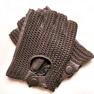 Half-finger Retro Gloves Motorbike Sheepskin Leather Vintage Driving Mens/Women - Picture 1 of 18