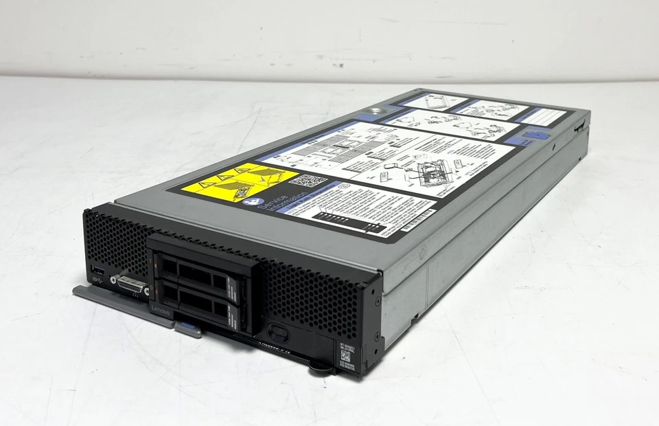 IBM X240 M5 9532 2x E5-2650v3 128GB 2x 600GB HDD Blade Server - Image 1 of 4