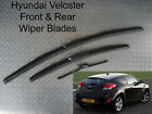 CORRECT Front & Rear Wiper Blades For Hyundai Veloster GDi T-GDi 2011,12,13,2014