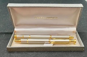 FUENTE Y BOLÍGRAFO ALEMÁN TED LAPIDUS, ORO "F" NUEVO EN CAJA, CROMO/ORO c1985 en muy buena condición - Imagen 1 de 22
