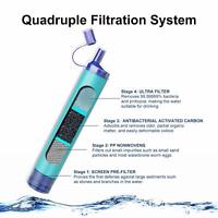 Gravity Water Straw Filter Purifier Survival Tool TDS Water Quality Tester