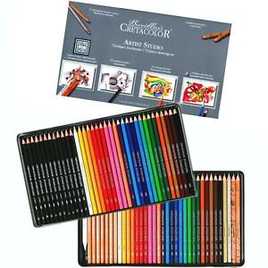 72pcs Cretacolor Drawing Art Kit Colouring Pencils + Charcoal + Watercolours Set