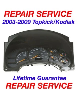 REPAIR SERVICE 2003-09 GM Kodiak TopKick Instrument Gauge Cluster REPAIR - Image 1 of 2