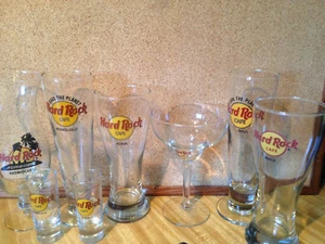 Hard Rock Cafe Hawaiian Hawaii Honolulu Kona(closed!) Maui 8 Glass Set-+ BONUS! - Picture 1 of 4