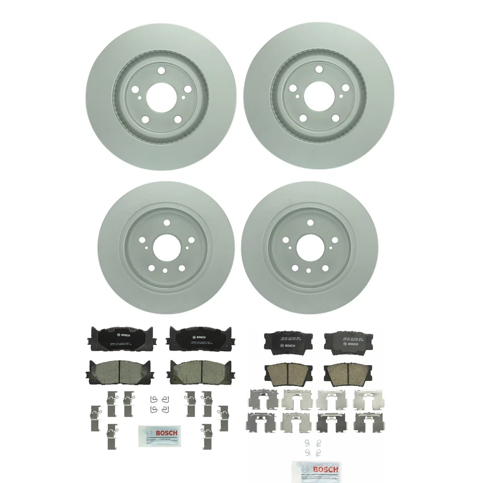 Kit de frenos delanteros Bosch 296 mm y traseros 281 mm disco rotores pastillas de cerámica para Toyota Lexus Foto 1 de 1