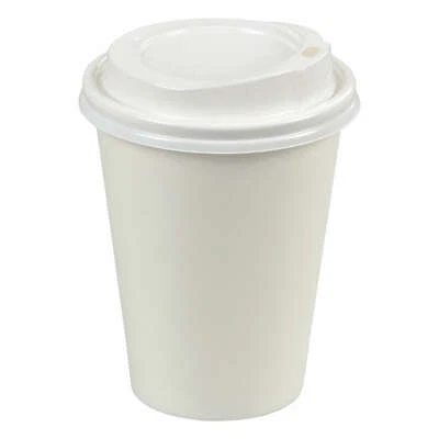 Einwegbecher Kaffee Espresso Coffee to go weiß 80-510ml mit ohne Deckel Set - Bild 1 von 2