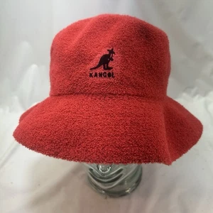 Vintage Kangol Bucket Hat Red Fuzzy LL Cool J New Jack City - Picture 1 of 7