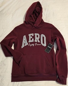Aeropostale Original Marke kleines Sweatshirt Hoodie Herren burgunderrot KOSTENLOSER VERSAND - Bild 1 von 4