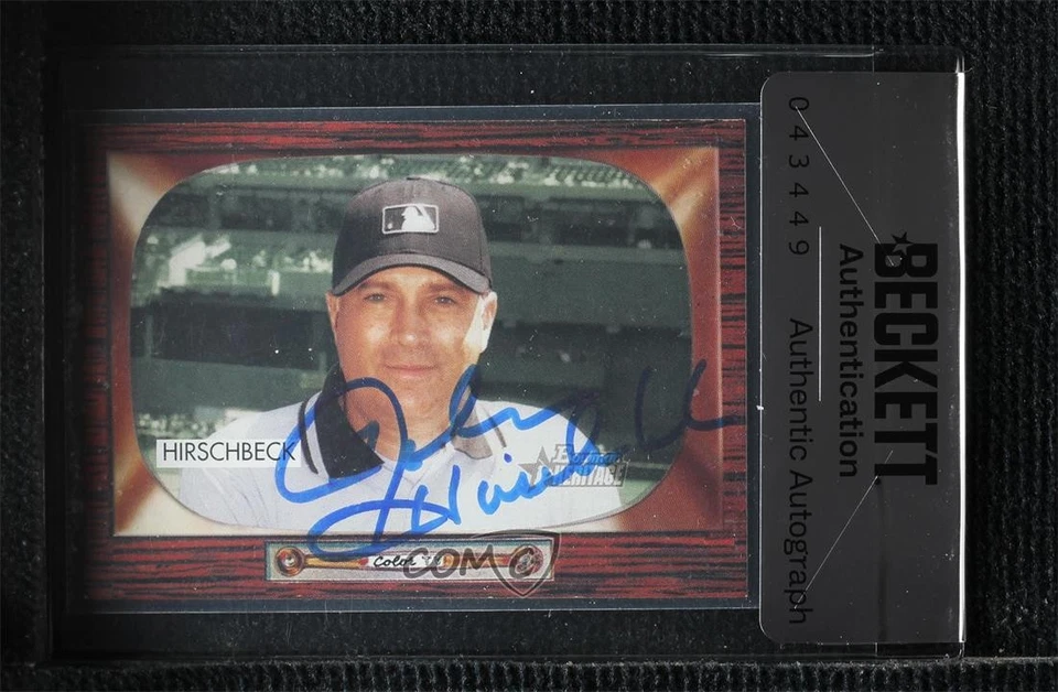 BAS 2004 Bowman Heritage John Hirschbeck #276 Seal of Authenticity Rookie RC - Image 1 of 2