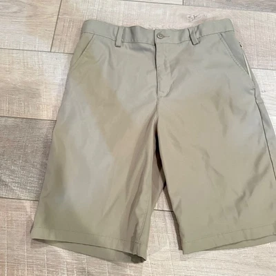 LANDS END BOYS DRI FIT TAN KHAKI UNIFORM SHORTS SIZE 16 - Image 1 of 4