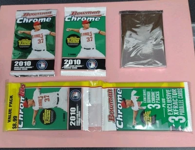2010 Bowman Chrome Baseball Sealed Pack Lot (w/ Hobby /Value/ Redemption) - Image 1 of 4