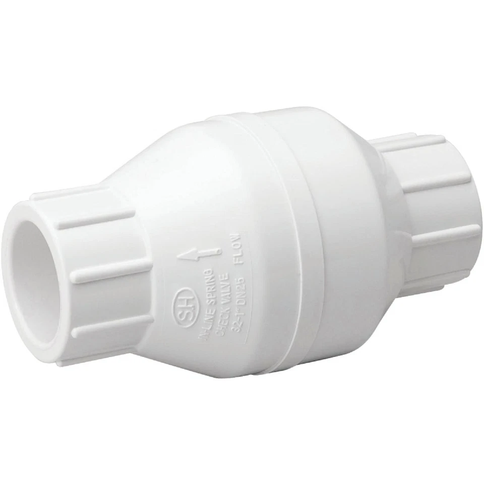 PVC 1 In. SOLV x 1 In. SOLV In-Line Check Valve 101-605 Pack of 8  Series - Image 1 of 1