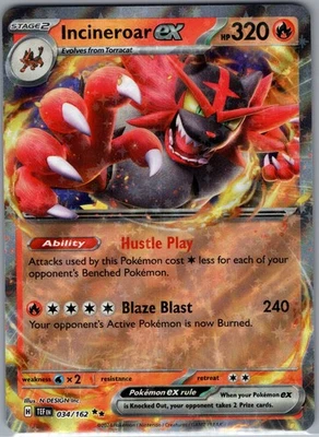 incineroar ex 034/162 - Pokemon SV05: Temporal Forces - Double Rare Holo (NM) - Image 1 of 2