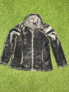 32 Grad Hitze Damen Luxus Fell weich durchgehender Reißverschluss grau Oberbekleidung, Größe M - Bild 1 von 18