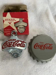 Vintage STARR X  Coca Cola Bottle Opener in Original Box New PLUS Coke Cap - Picture 1 of 5
