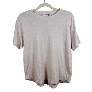 American Giant Hanf Bio Baumwolle T-Shirt Damen M beige neutral nachhaltig - Bild 1 von 7