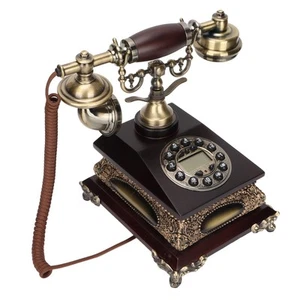Antique Telephone Resin Decorative Retro Phone For Cafe Bar Office Home Decor CB - Afbeelding 1 van 24