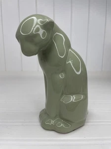 Vintage Frankoma Cat Puma Panther Jaguar Prairie/ Celery Green #114 - 7” EUC - Picture 1 of 8