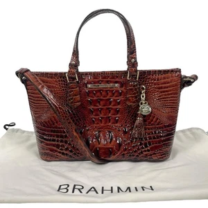 Brahmin Mini Asher Tote Umhängetasche Tasche Melbourne Pecan braun Krokoprägung Damen - Bild 1 von 11