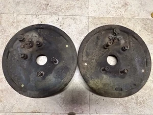Corvette 1953-1962 C1 C2 Front Drum Backing Plate Pair - Foto 1 di 6