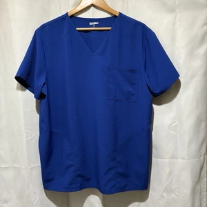 Blusa Médica Pullover SCRUBSTAR Premium Azul Real Cuello en V Mezcla de Poliéster Talla: L - Imagen 1 de 7