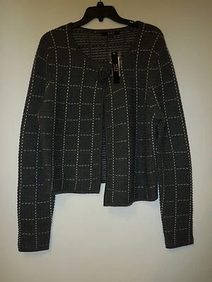 Alex Marie New Womens Shirley Knit Gray Cardigan Sweater Large  - Image 1 of 3