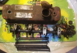 1958 MGA MG Rocker Arm Assembly With push rods and valve cover bolts OEM - Picture 1 of 4