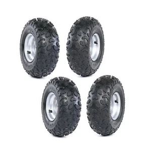 4pcs 145/70- 6 Tire Wheel Rim 3 Stud 78mm Space for ATV Quad Go Kart 110cc 125cc - Picture 1 of 9