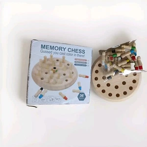 Educational Wooden Memory Chess – Color Matching Montessori Toy for Kids 2-6 - Bild 1 von 2