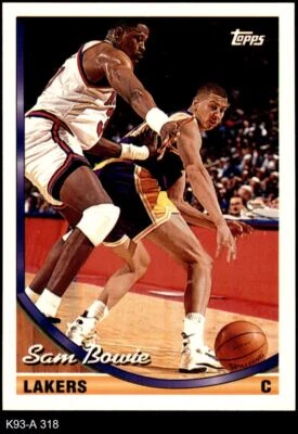 1993 Topps #318 Sam Bowie Lakers Kentucky  8 - NM/MT - Image 1 of 2